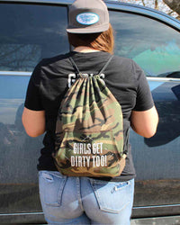 Dirt Roads Fleece Cinch Bag - Camo - LiveTheGnar