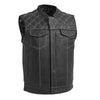 Downside Men's Motorcycle Leather Vest First Manufacturing Company