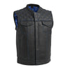 Downside Men's Motorcycle Leather Vest First Manufacturing Company