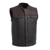 Downside Men's Motorcycle Leather Vest First Manufacturing Company