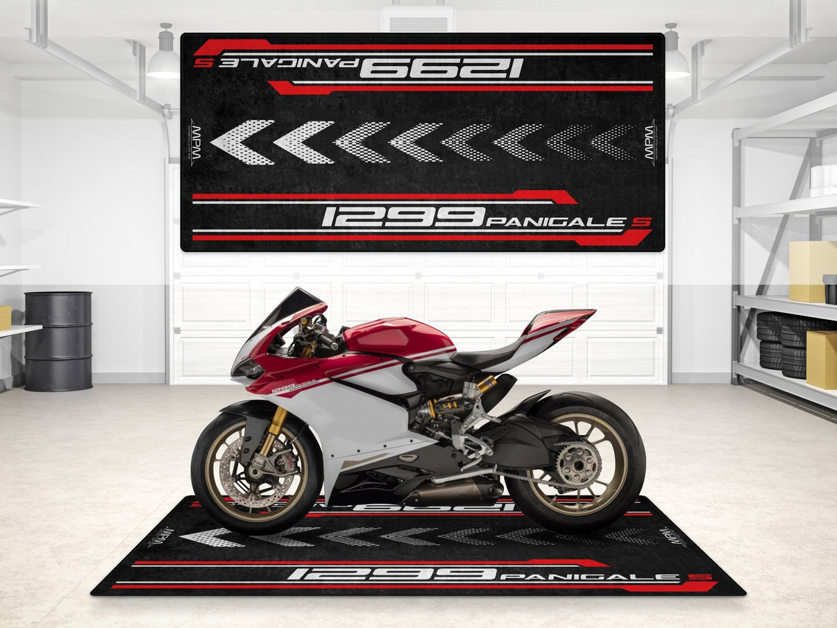Designed Pit Mat for Ducati 1299 Panigale S Motorcycle - MM7185 MPM Motorcycle Mat