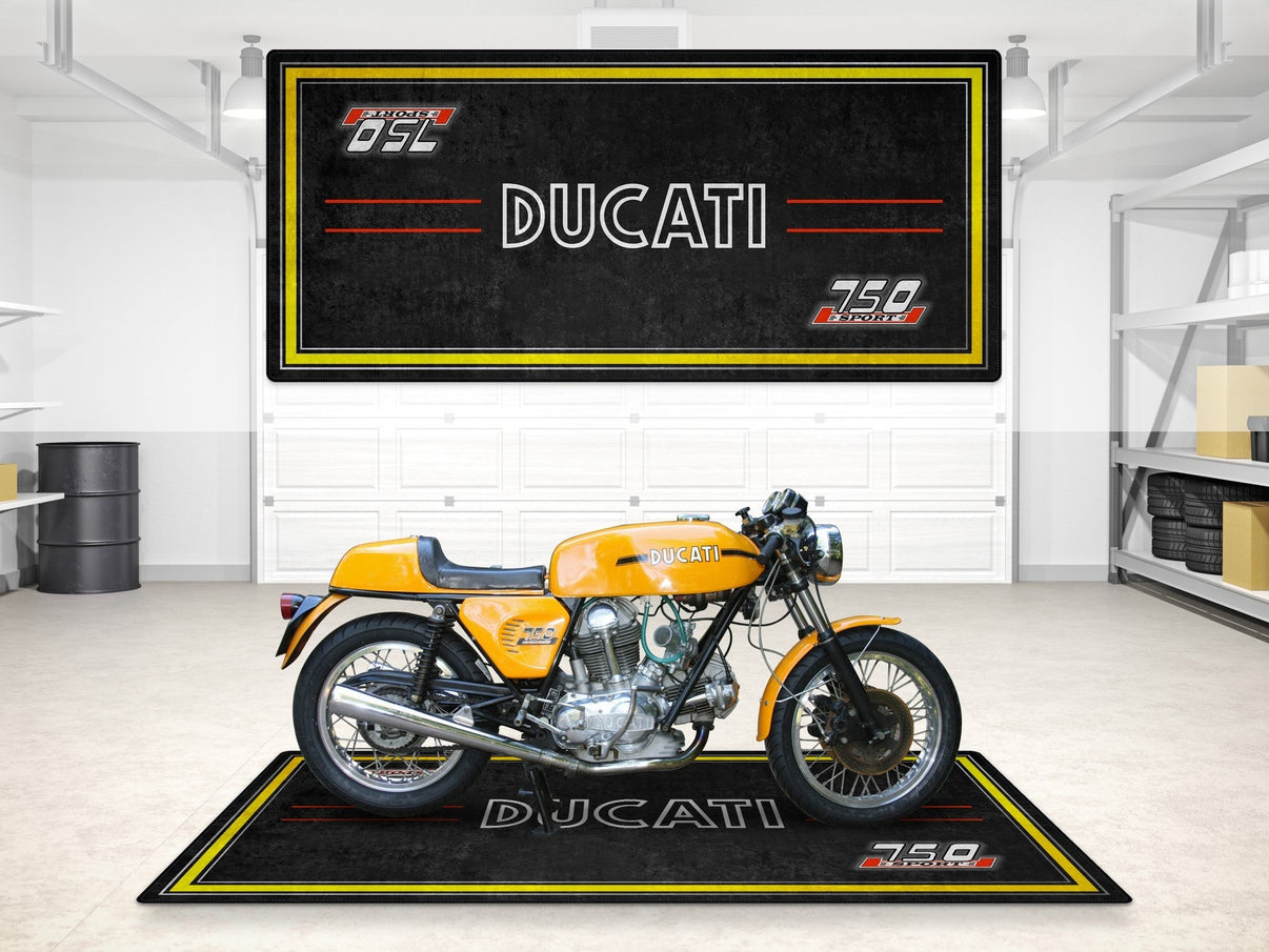 Designed Pit Mat for Ducati Classic 750 Sport Motorcycle - MM7223 MPM Motorcycle Mat