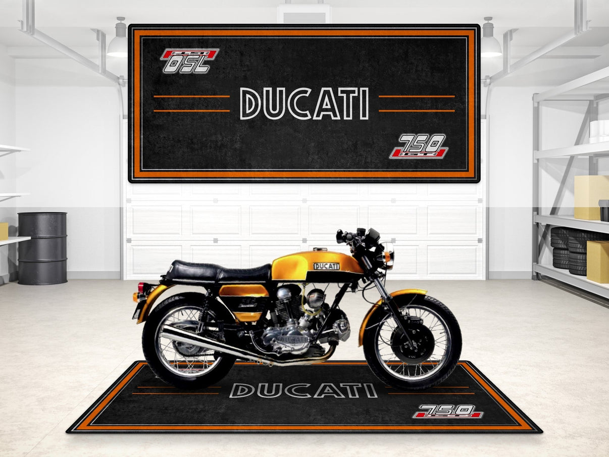 Designed Pit Mat for Ducati 750 GT 1973 Motorcycle - MM7203 MPM Motorcycle Mat