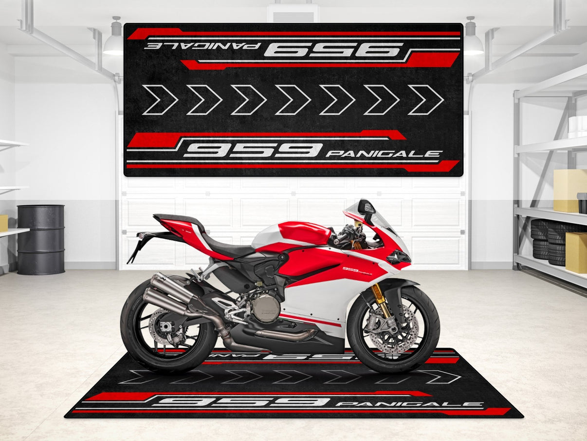 Designed Pit Mat for Ducati 959 Panigale Motorcycle - MM7172 MPM Motorcycle Mat