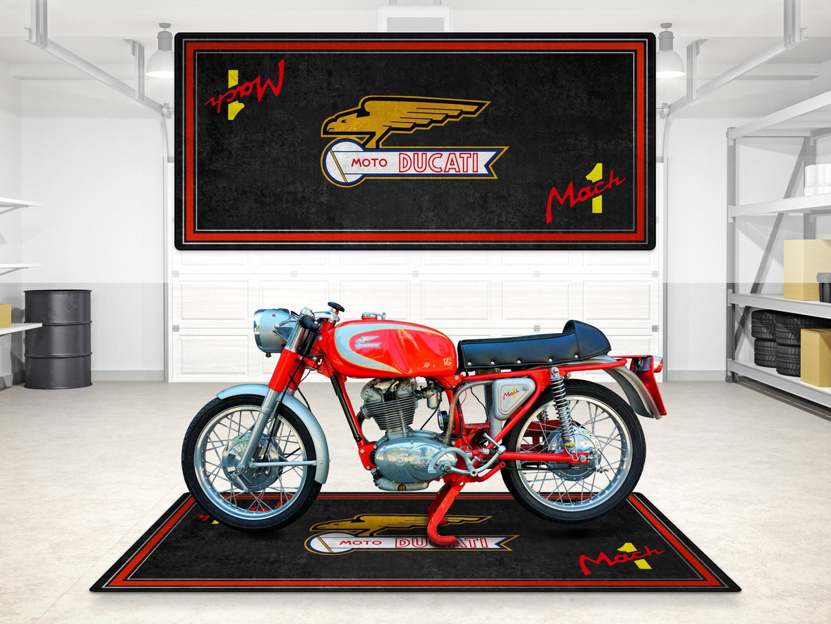 Designed Pit Mat for Ducati Classic Moto Mach 1 Motorcycle - MM7225 MPM Motorcycle Mat