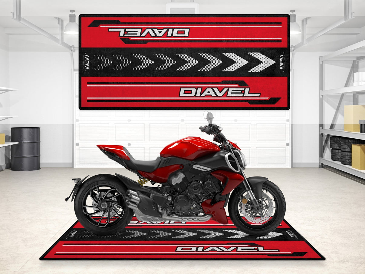 Designed Pit Mat for Ducati DIAVEL Motorcycle - MM7169 MPM Motorcycle Mat