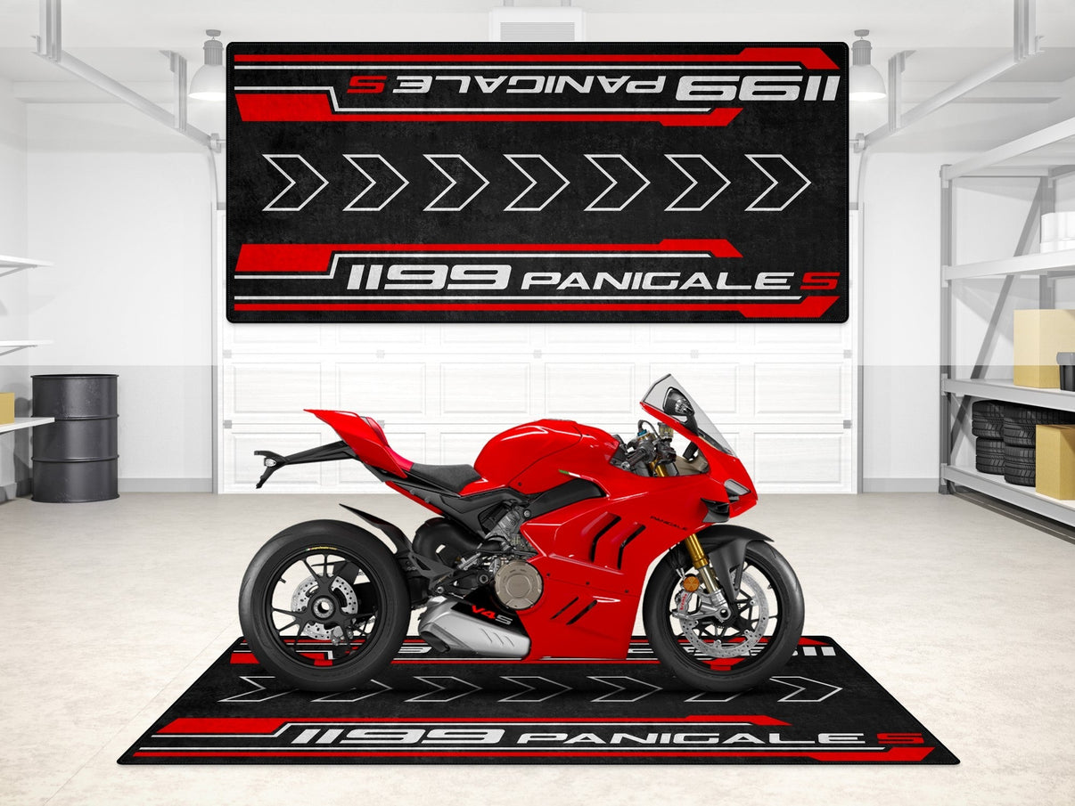 Designed Pit Mat for Ducati 1199 Panigale S Motorcycle - MM7183 MPM Motorcycle Mat