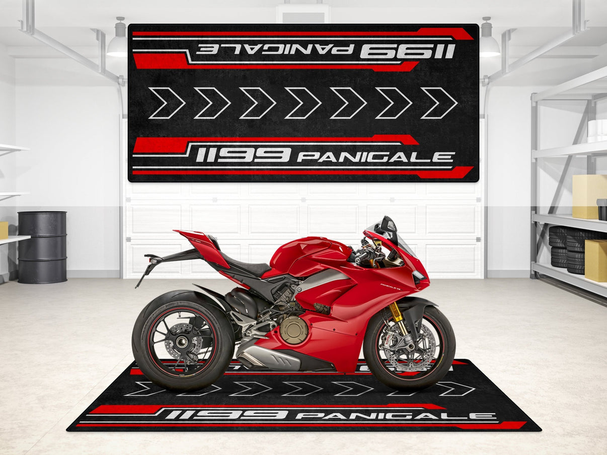 Designed Pit Mat for Ducati 1199 Panigale Motorcycle - MM7182 MPM Motorcycle Mat