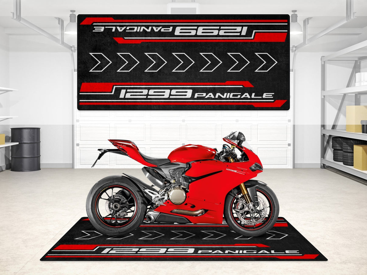 Designed Pit Mat for Ducati 1299 Panigale Motorcycle - MM7184 MPM Motorcycle Mat