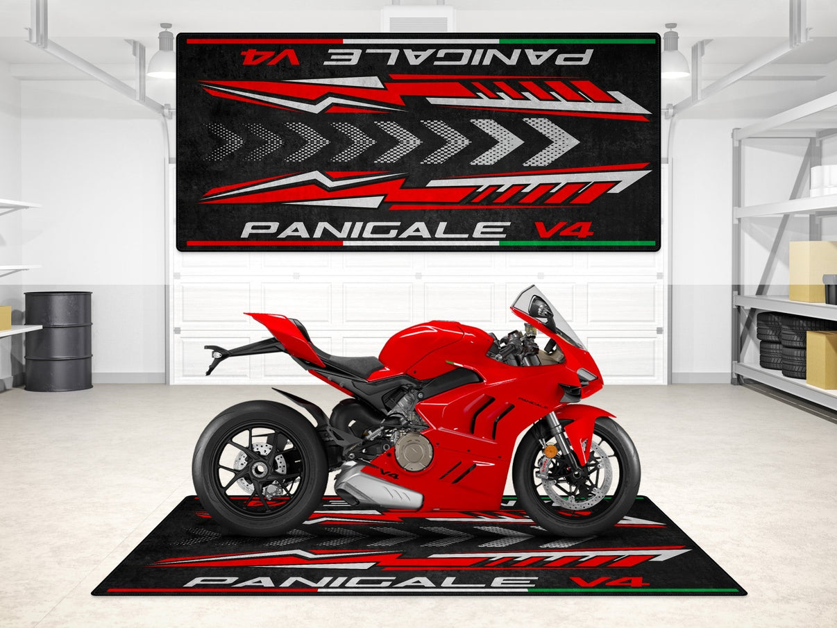 Designed Pit Mat for Ducati Panigale V4 Motorcycle - MM7187 MPM Motorcycle Mat