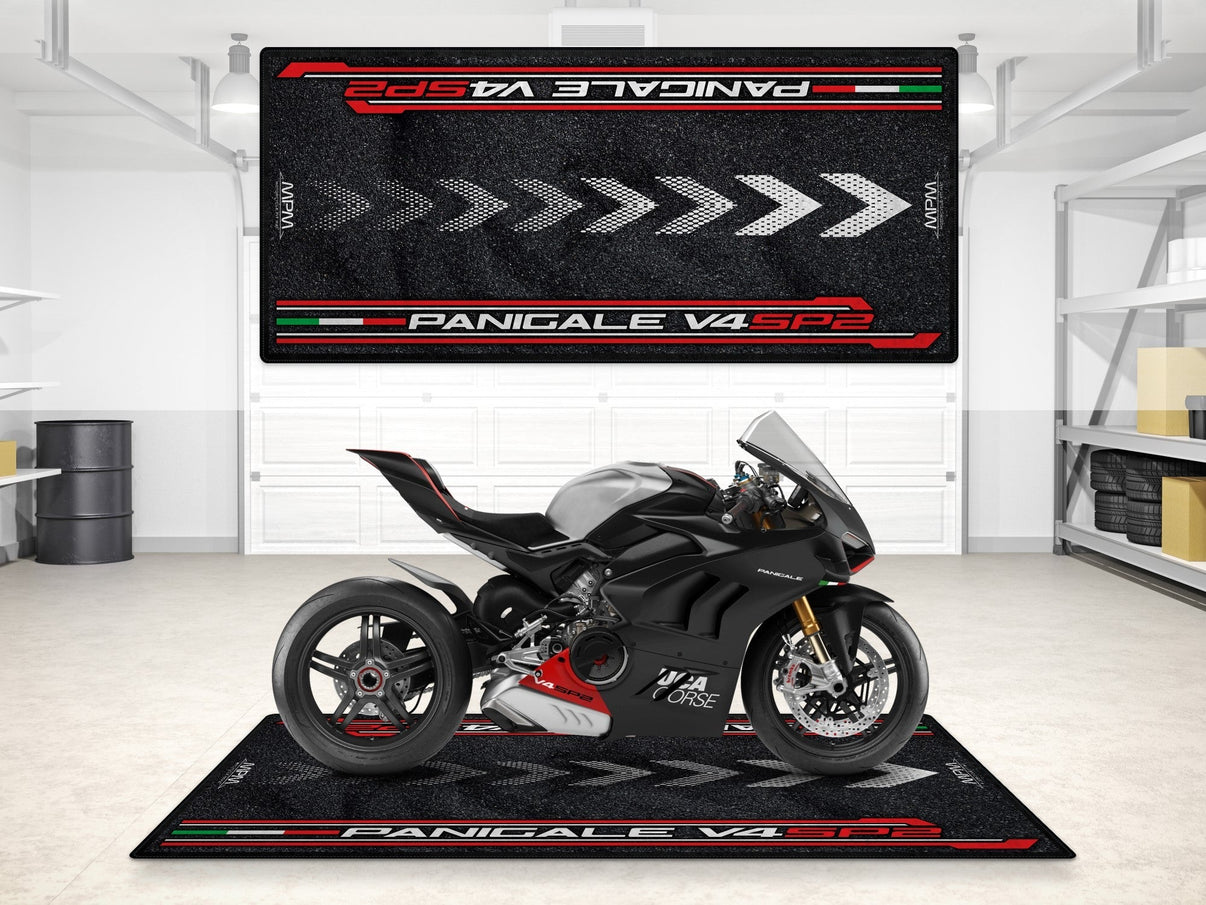 Designed Pit Mat for Ducati Panigale V4SP2 Motorcycle - MM7190 MPM Motorcycle Mat