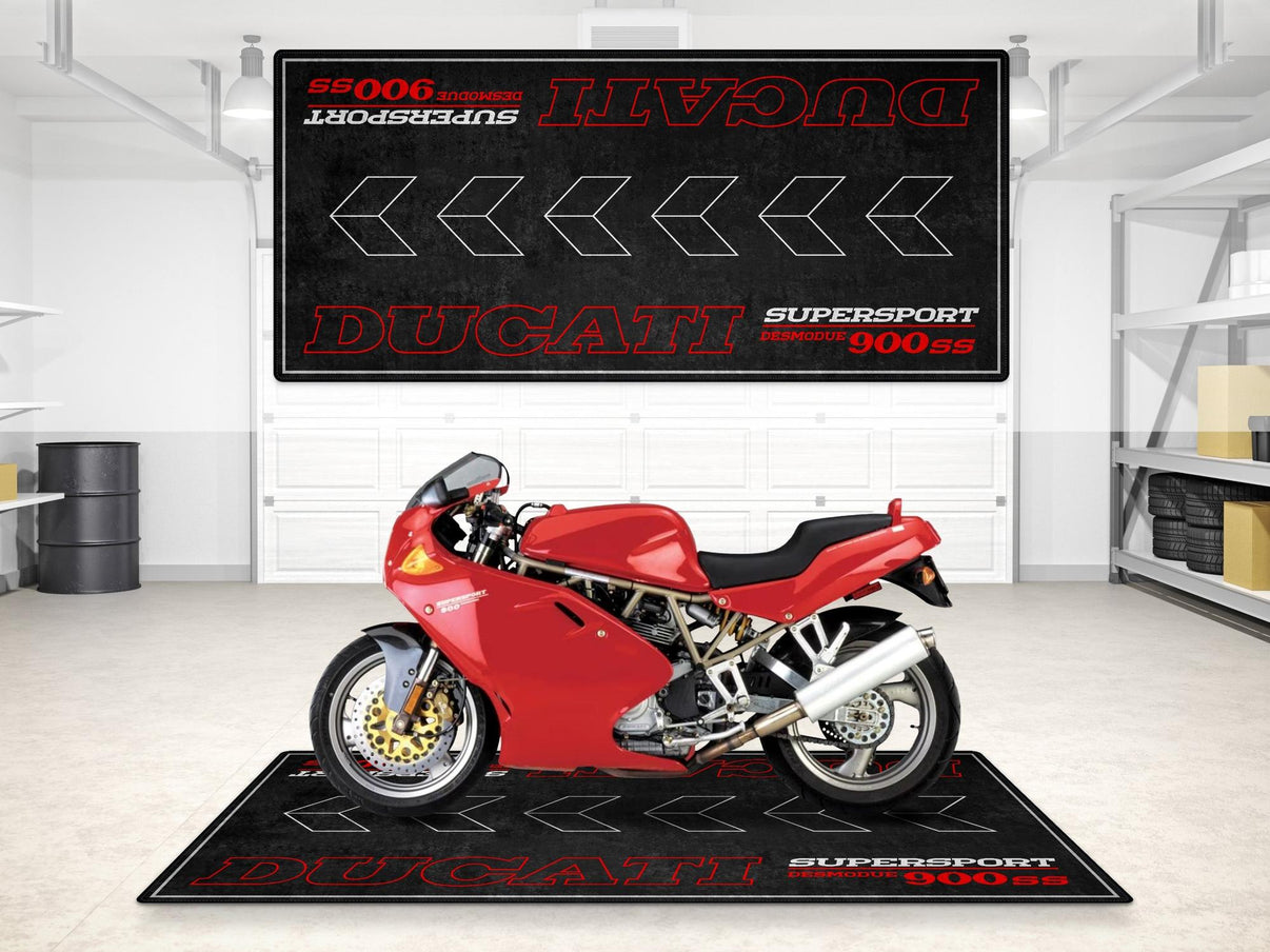 Designed Pit Mat for Ducati Supersport 900SS Motorcycle - MM7272 MPM Motorcycle Mat