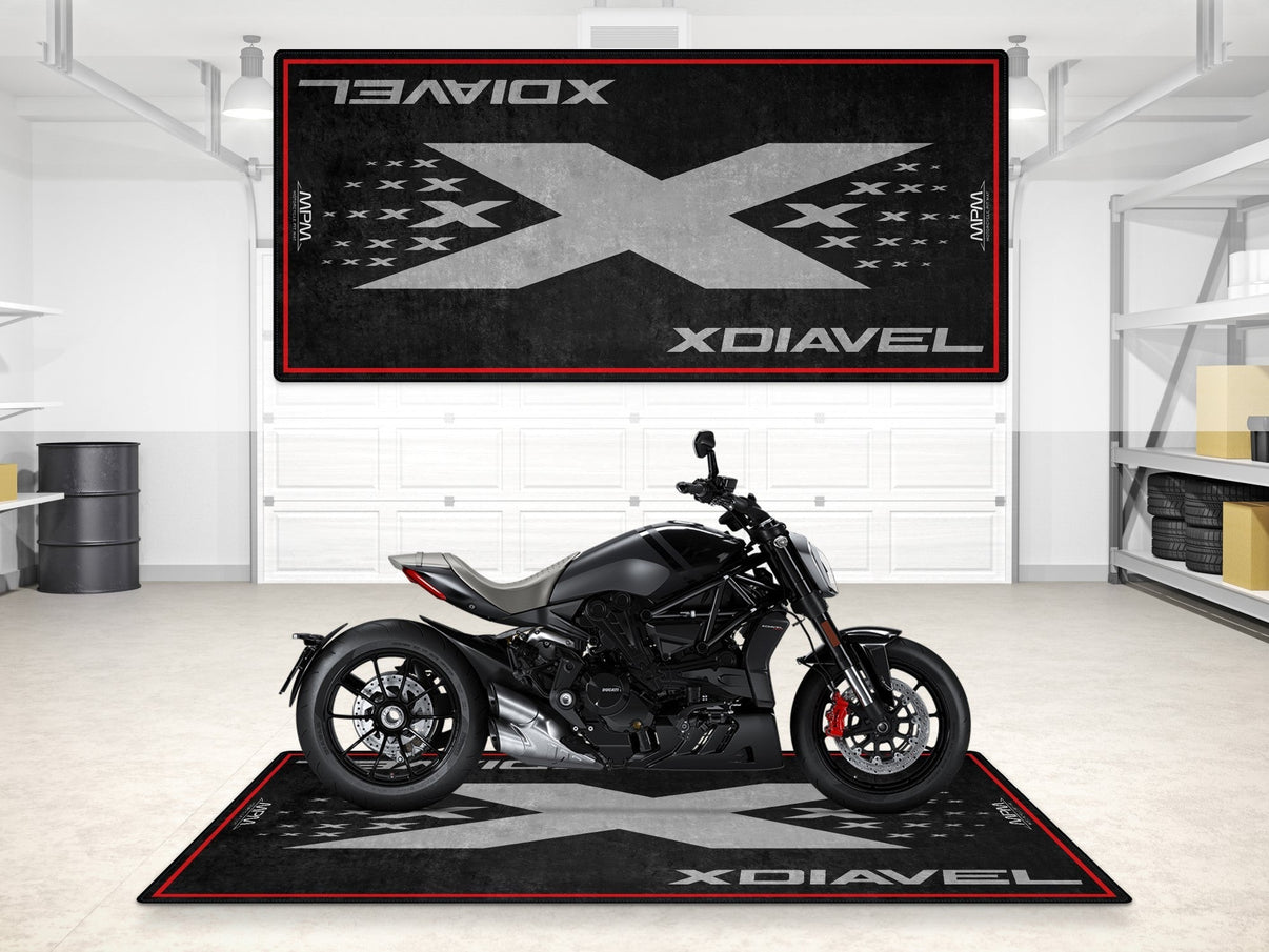 Designed Pit Mat for Ducati XDIAVEL Motorcycle - MM7173 MPM Motorcycle Mat