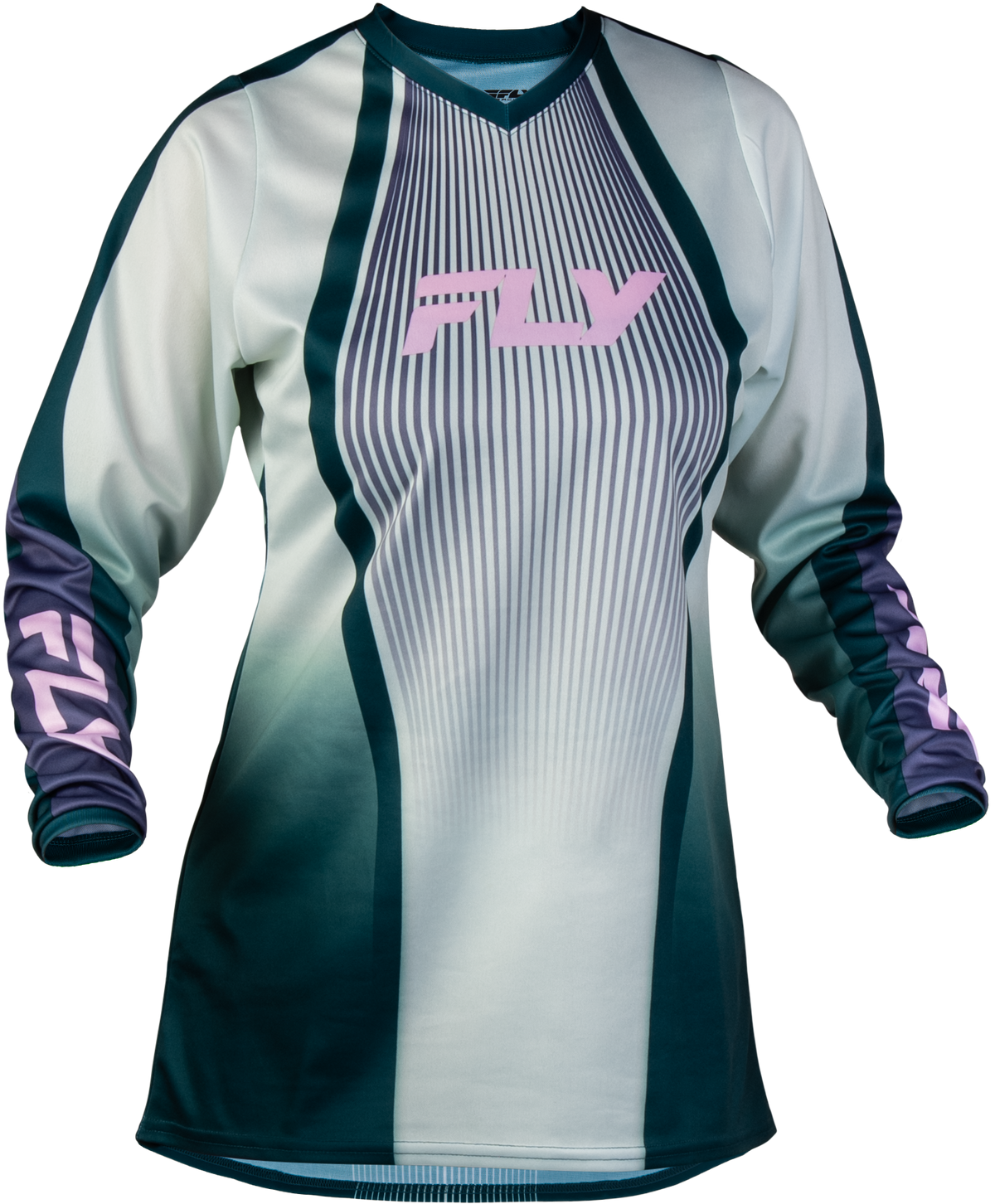 FLY Racing 2027 Women's F-16 Lift Jersey - Green/Purple/Pink