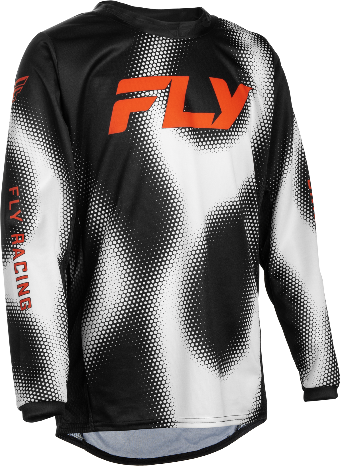 FLY Racing 2027 Youth Kinetic Torch Jersey - Black/White/Orange