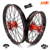 KKE 21" 18" Cast Enduro Wheels For KTM EXC EXC-F EXC-E 2003-2024 Black Spokes KKE Racing