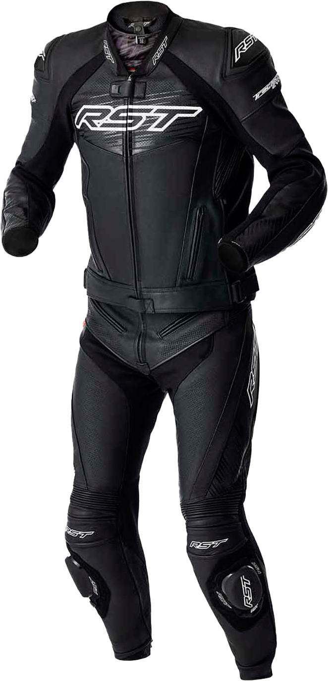 RST Tractech Evo D3O Leather Jacket - Black/White