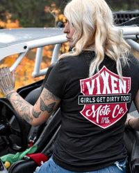 Fire it Up Ladies V Neck Tee OFF-ROAD VIXENS CLOTHING CO.