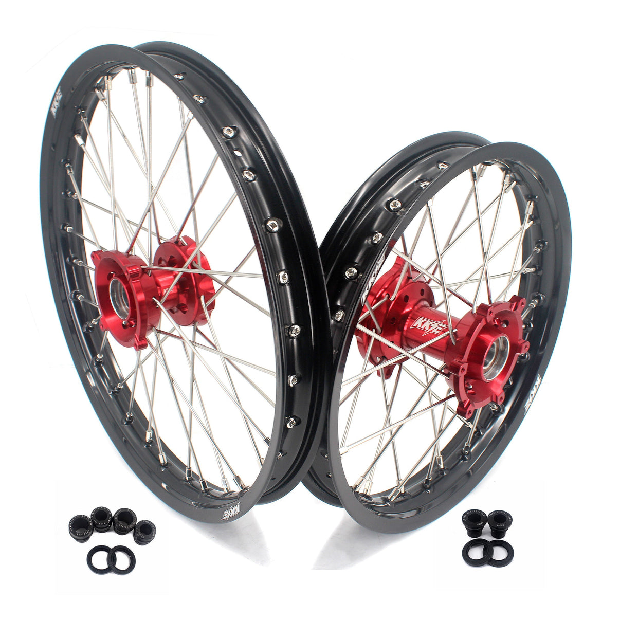 KKE 19/16 Factory Size Kids Big Wheels Rims Fit KTM SX 85 2025 Red KKE Racing