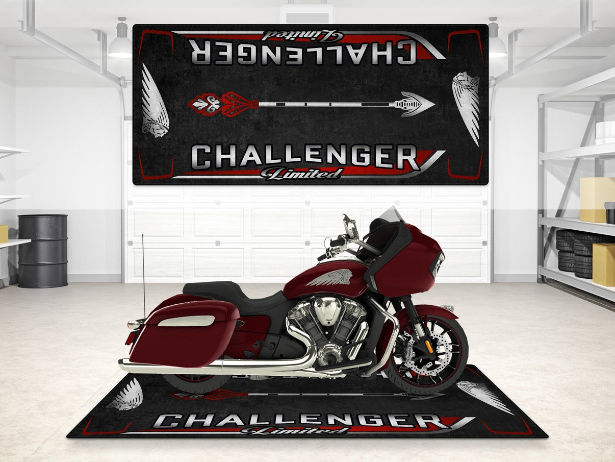 Designed Pit Mat for Indian Challenger Limited Motorcycle - MM7333 MPM Motorcycle Mat