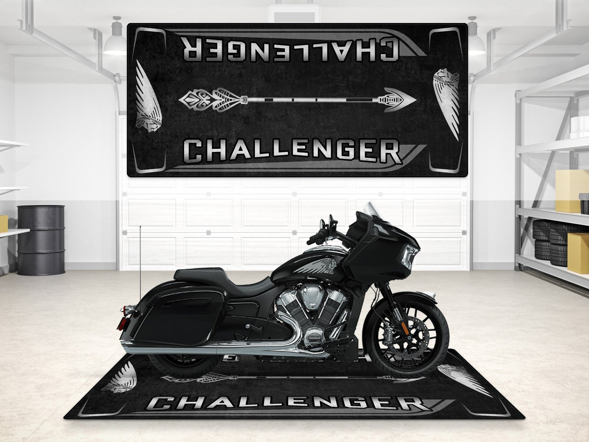 Designed Pit Mat for Indian Challenger Motorcycle - MM7331 MPM Motorcycle Mat