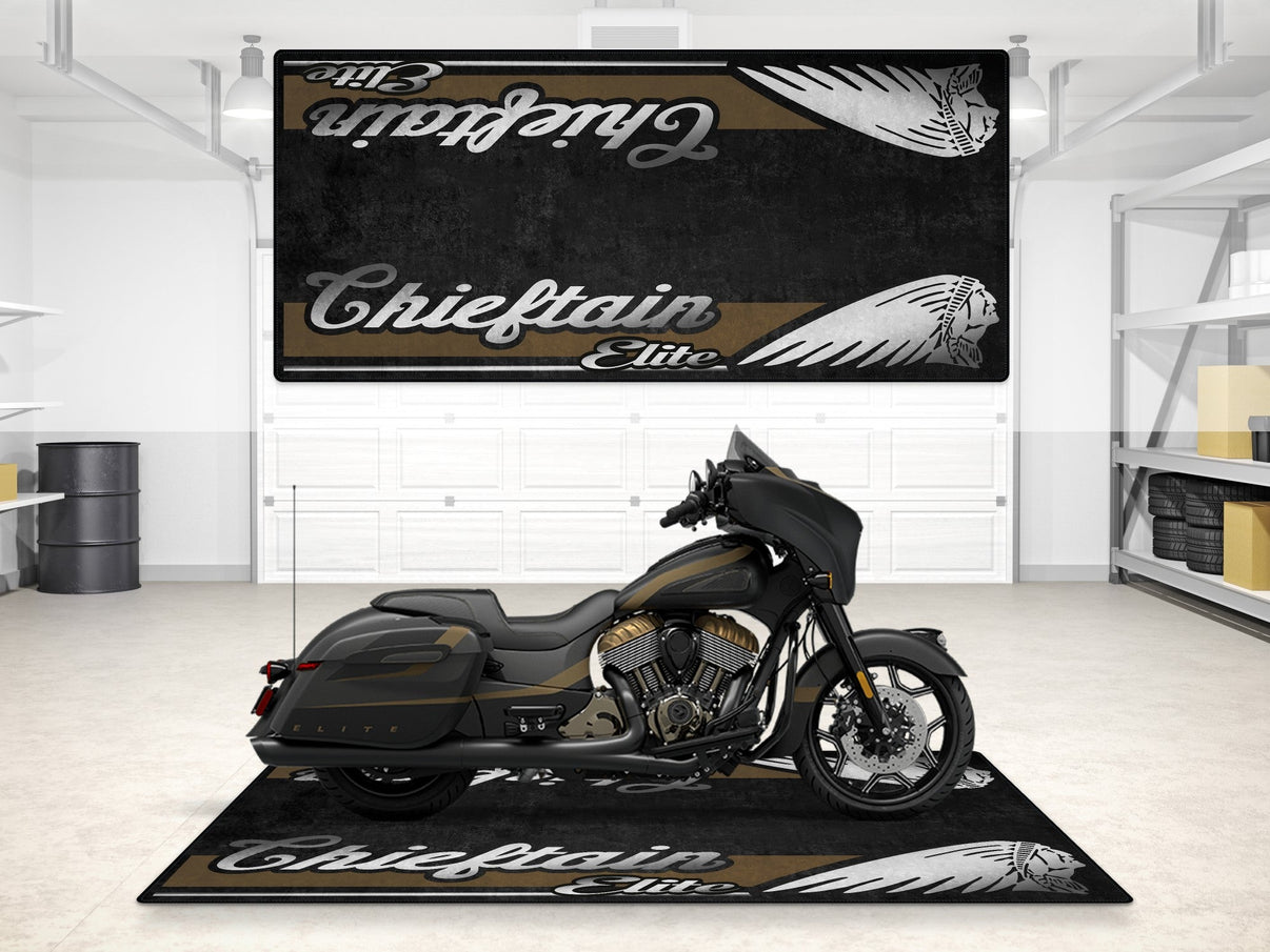 Designed Pit Mat for Indian Chieftain Elite Motorcycle - MM7330 MPM Motorcycle Mat