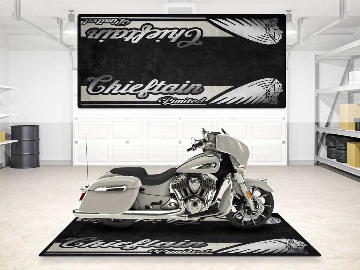 Designed Pit Mat for Indian Chieftain Limited Motorcycle - MM7329 MPM Motorcycle Mat
