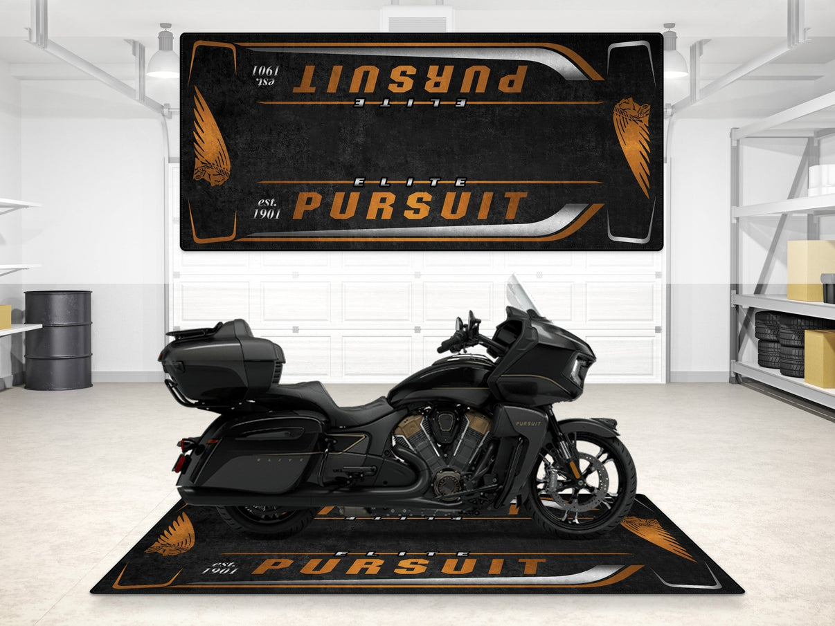 Designed Pit Mat for Indian Pursuit Elite Motorcycle - MM7340 MPM Motorcycle Mat