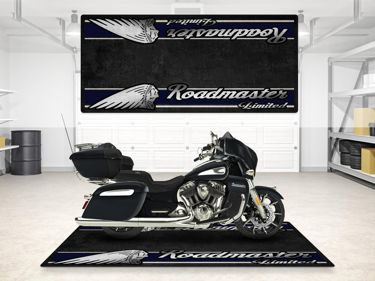 Designed Pit Mat for Indian Roadmaster Limited Motorcycle - MM7336 MPM Motorcycle Mat