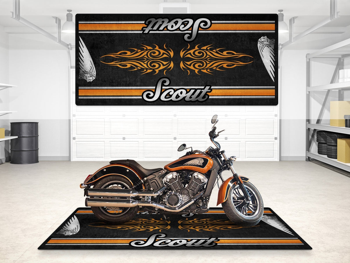 Designed Pit Mat for Indian Scout Motorcycle - MM7323 MPM Motorcycle Mat