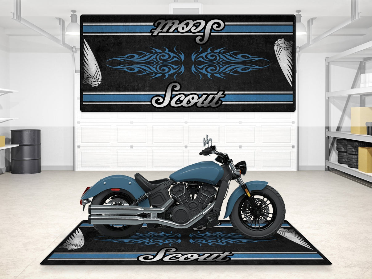 Designed Pit Mat for Indian Scout Sixty Motorcycle - MM7322 MPM Motorcycle Mat