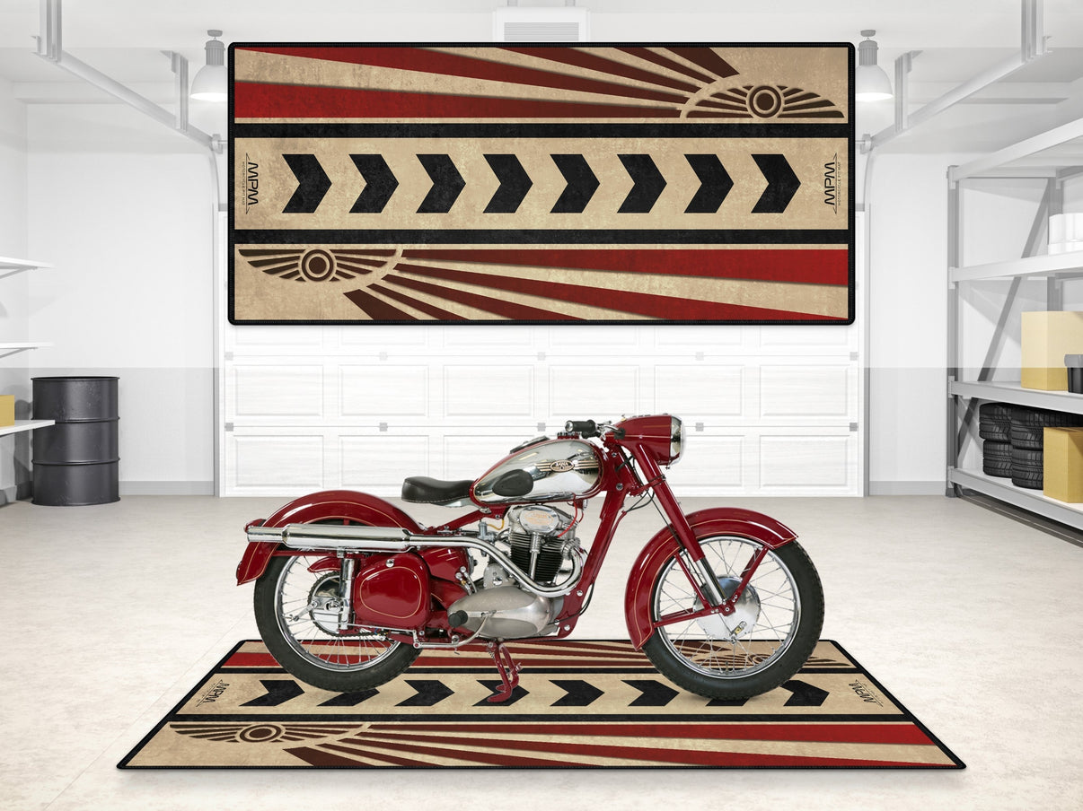 Designed Pit Mat for Jawa Motorcycle - MM7567 MPM Motorcycle Mat