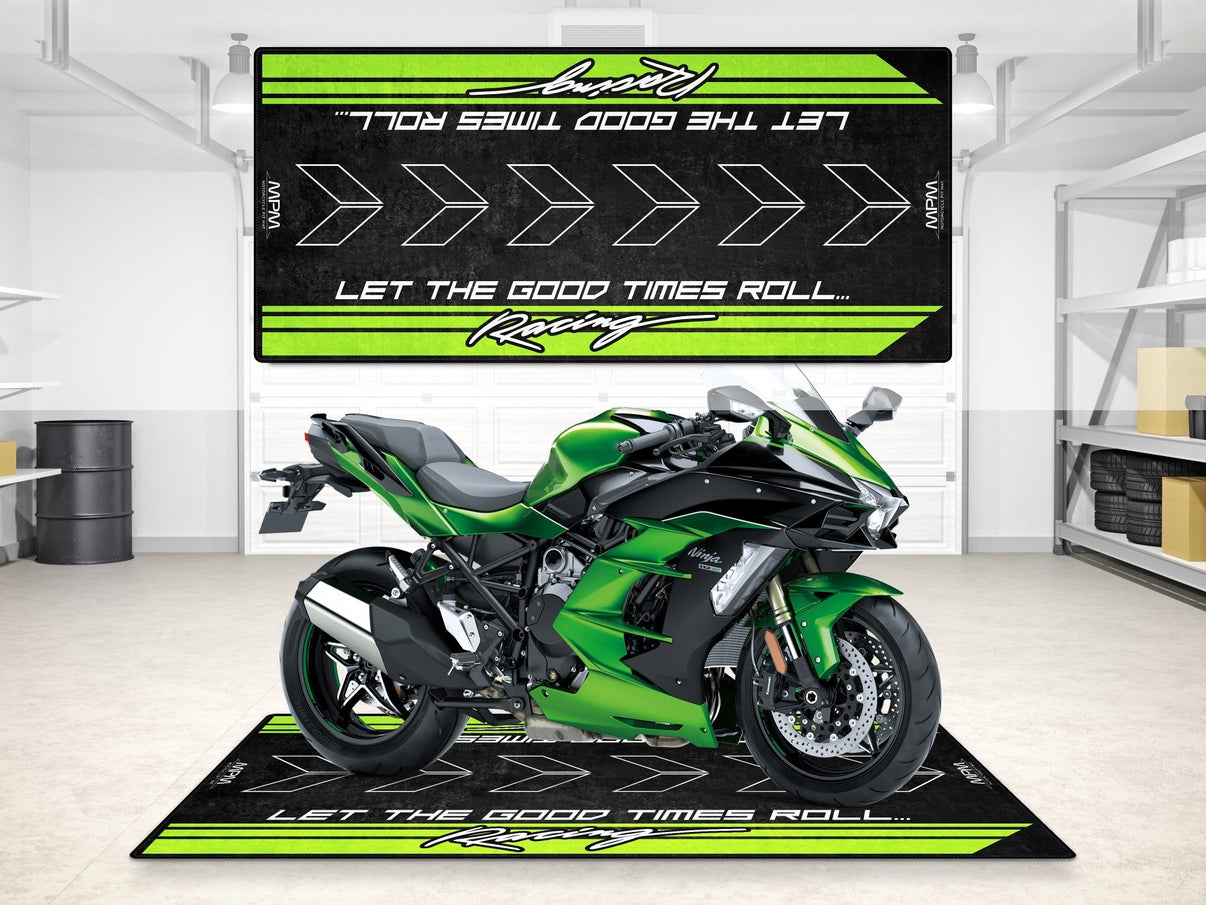 Designed Pit Mat for Kawasaki Motorcycle - MM7134 MPM Motorcycle Mat