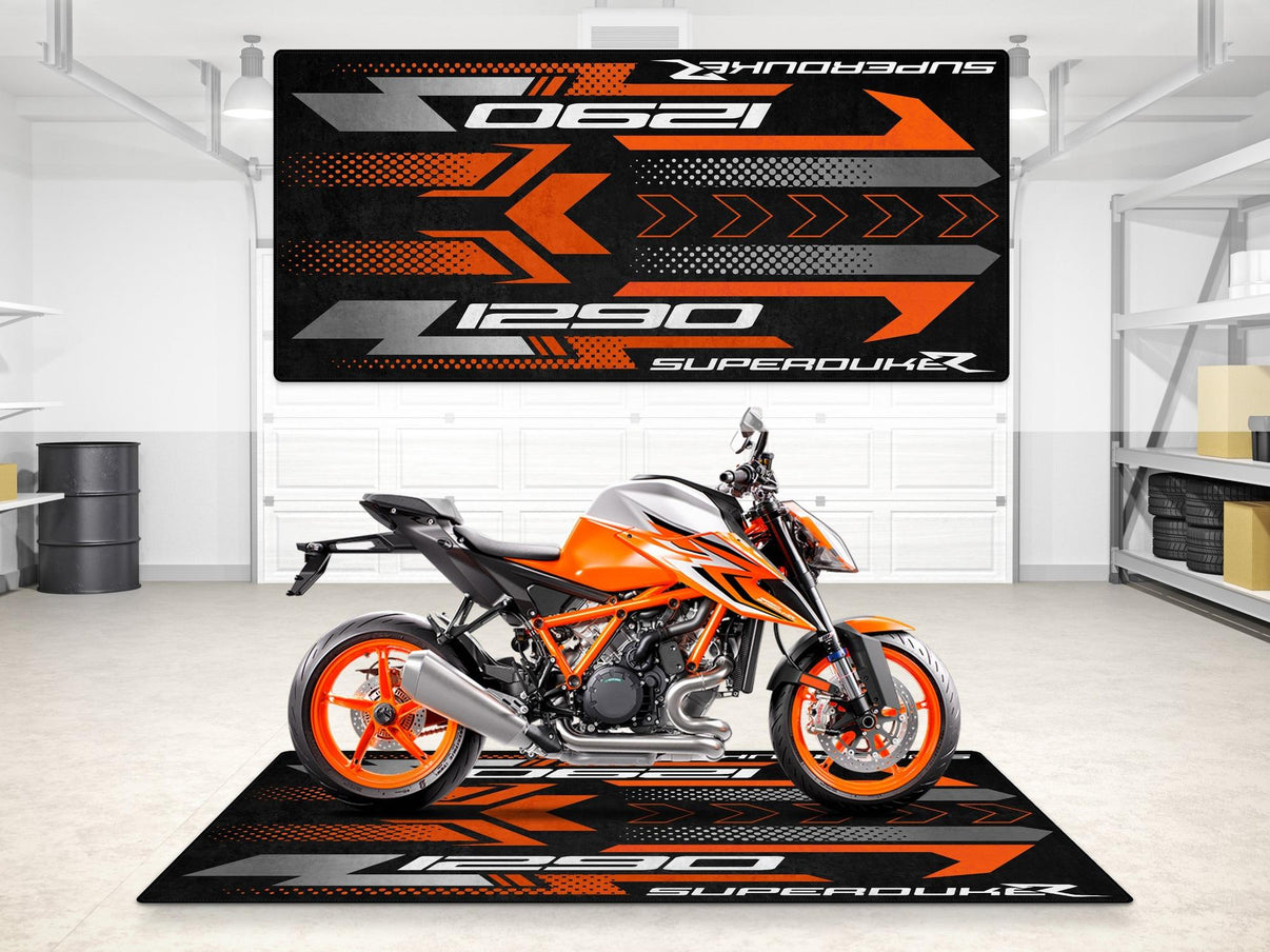 Designed Pit Mat for KTM 1290 Superduke R Motorcycle - MM7269 MPM Motorcycle Mat