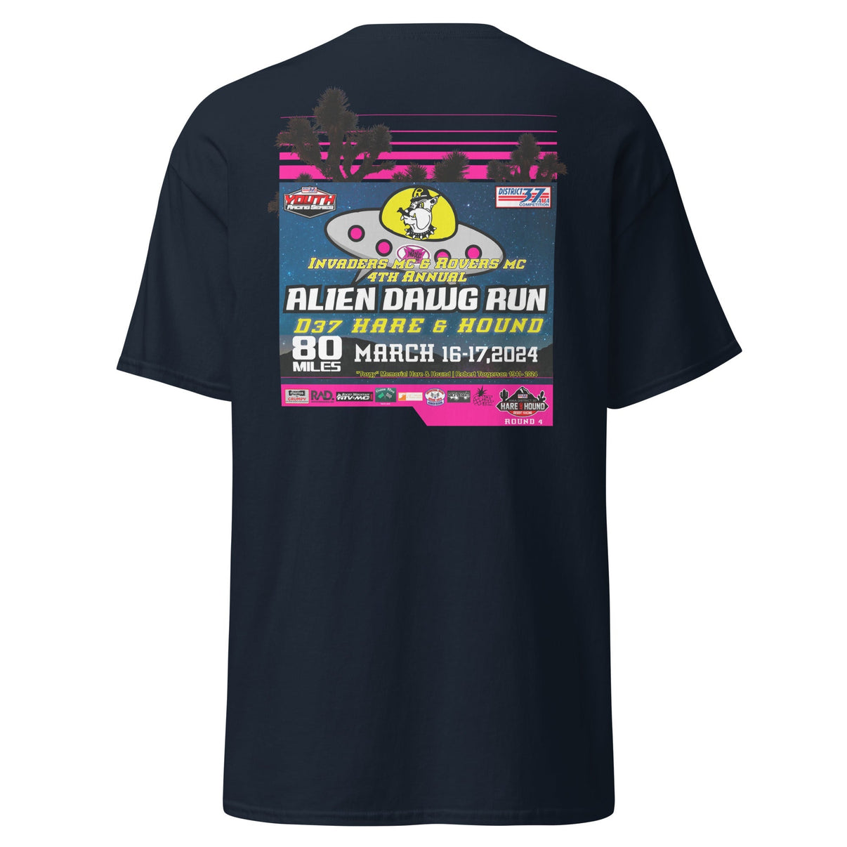2024 Alien Dawg Run - Rovers MC & Invaders MC Hare & Hound Event T-Shirt Race Desert