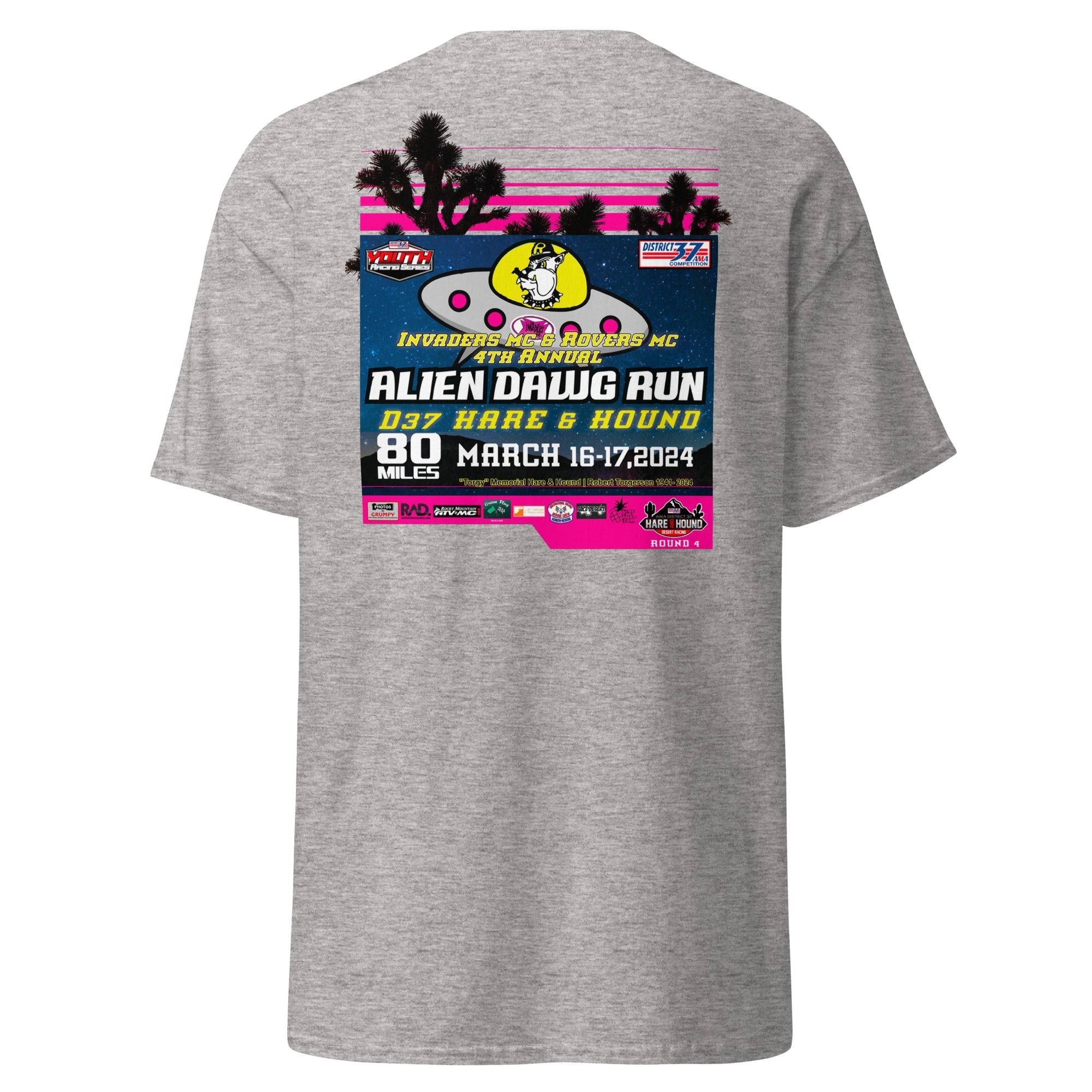 2024 Alien Dawg Run - Rovers MC & Invaders MC Hare & Hound Event T-Shi ...