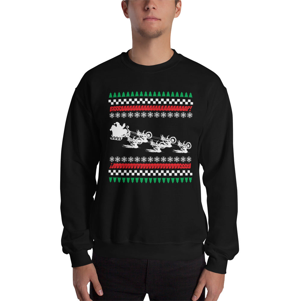 Santa Brap Christmas Sweater - Black Race Desert