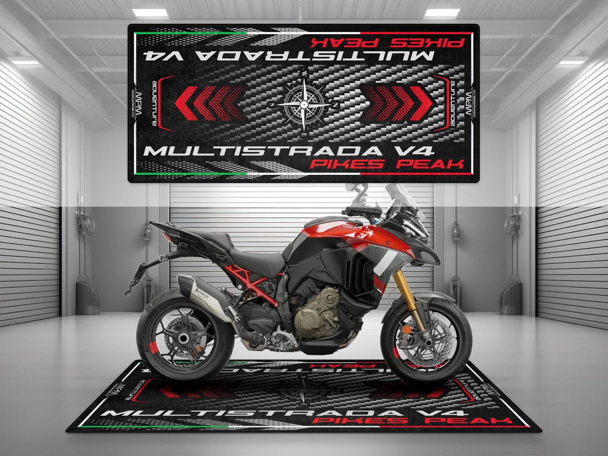 Motorcycle Mat for Ducati Multistrada Pikes Peak Motorcycle - MM4113 MPM Motorcycle Mat