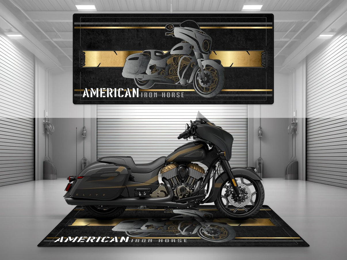 Motorcycle Mat for Indian Chieftain Motorcycle - U302 MPM Motorcycle Mat