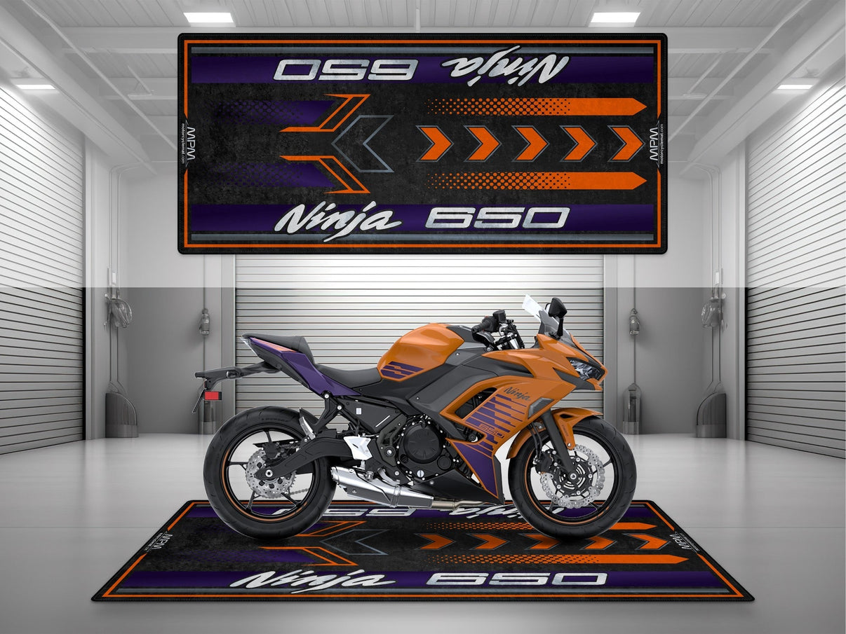 Designed Pit Mat for Kawasaki Ninja 650 Motorcycle - MM7388 MPM Motorcycle Mat