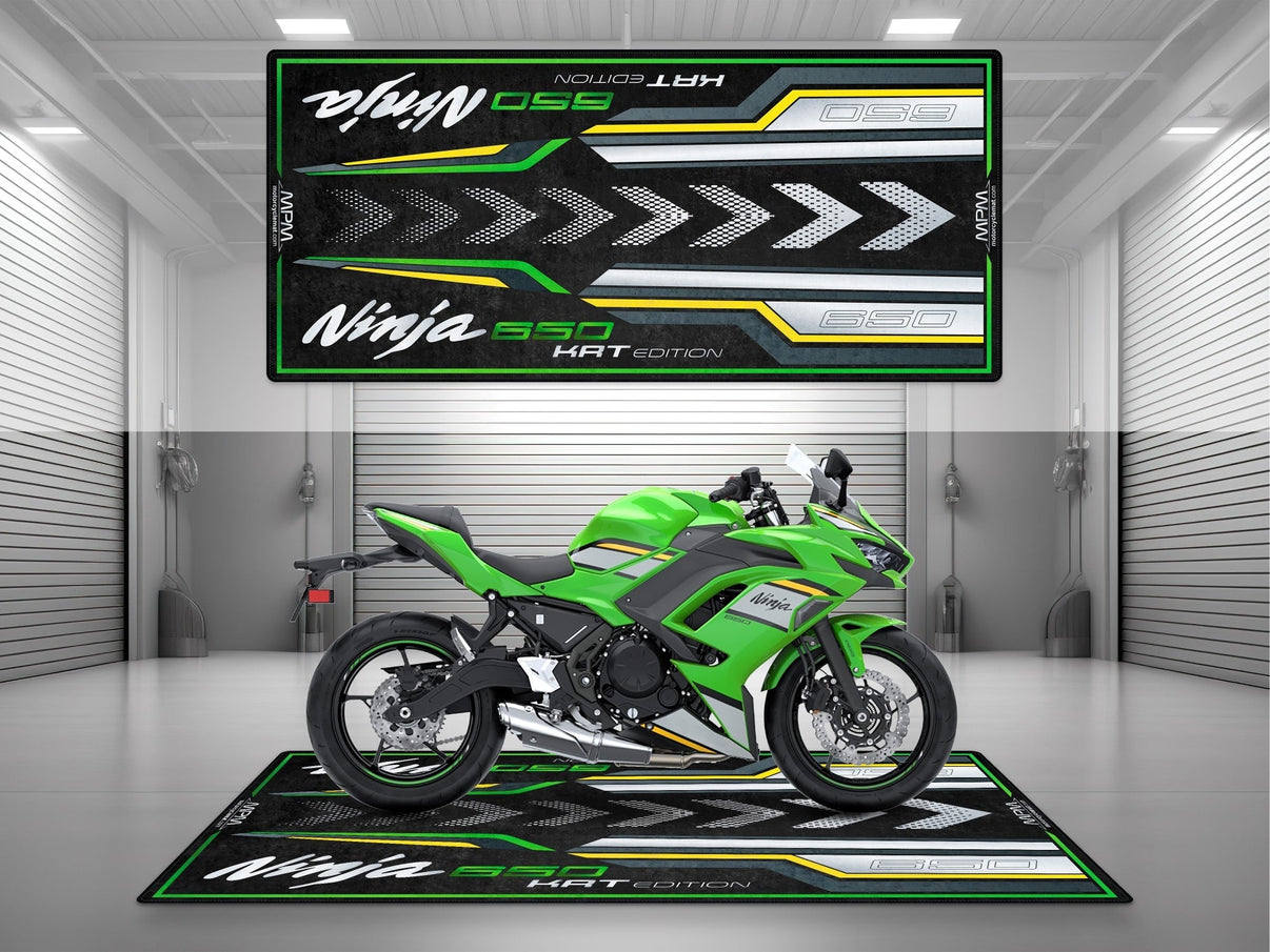Designed Pit Mat for Kawasaki Ninja 650 KRT Edition Motorcycle - MM7389 MPM Motorcycle Mat