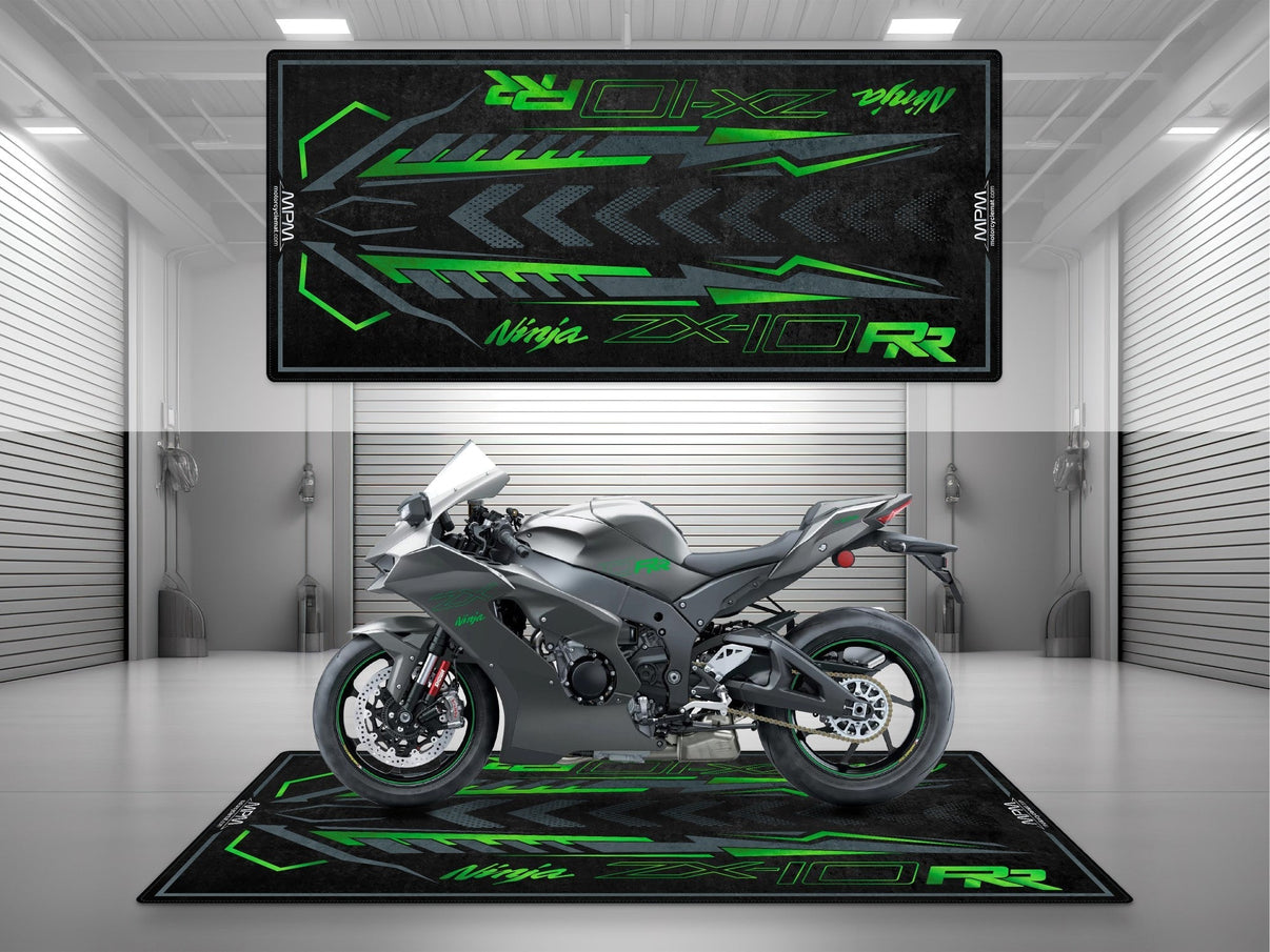 Designed Pit Mat for Kawasaki Ninja ZX-10RR 2024 Motorcycle - MM7401 MPM Motorcycle Mat