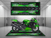 Designed Pit Mat for Kawasaki Ninja ZX-14R Motorcycle - MM7403 MPM Motorcycle Mat