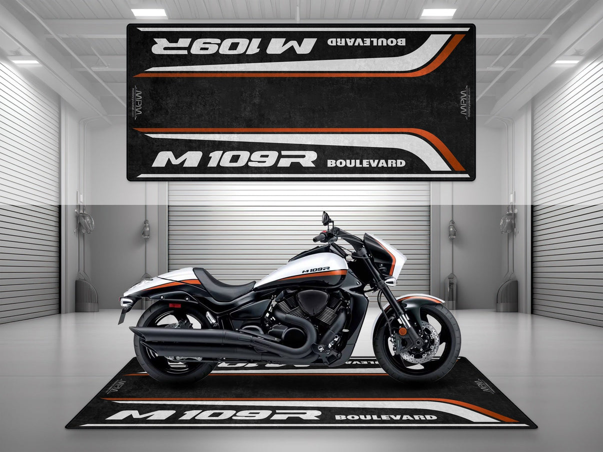 Designed Pit Mat for Suzuki Boulevard M109R Motorcycle - MM7366 MPM Motorcycle Mat