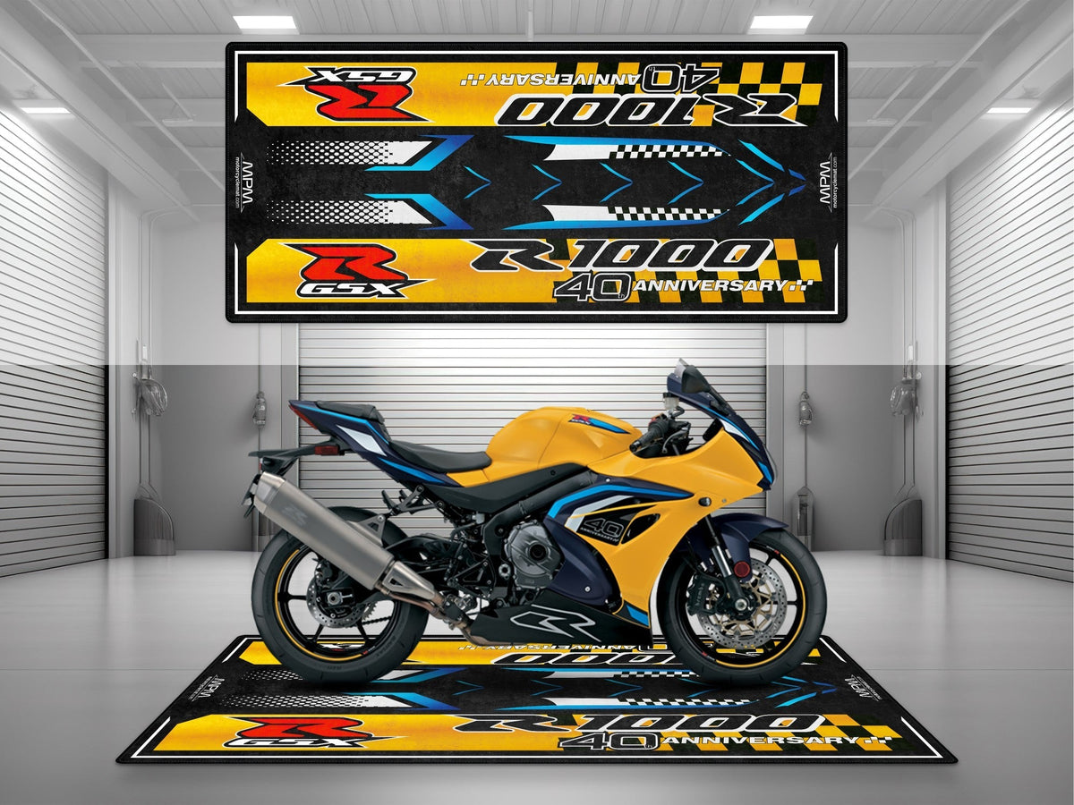 MPM Motorcycle Mat for Suzuki GSX-R1000 40th Anniversary - U102 MPM Motorcycle Mat