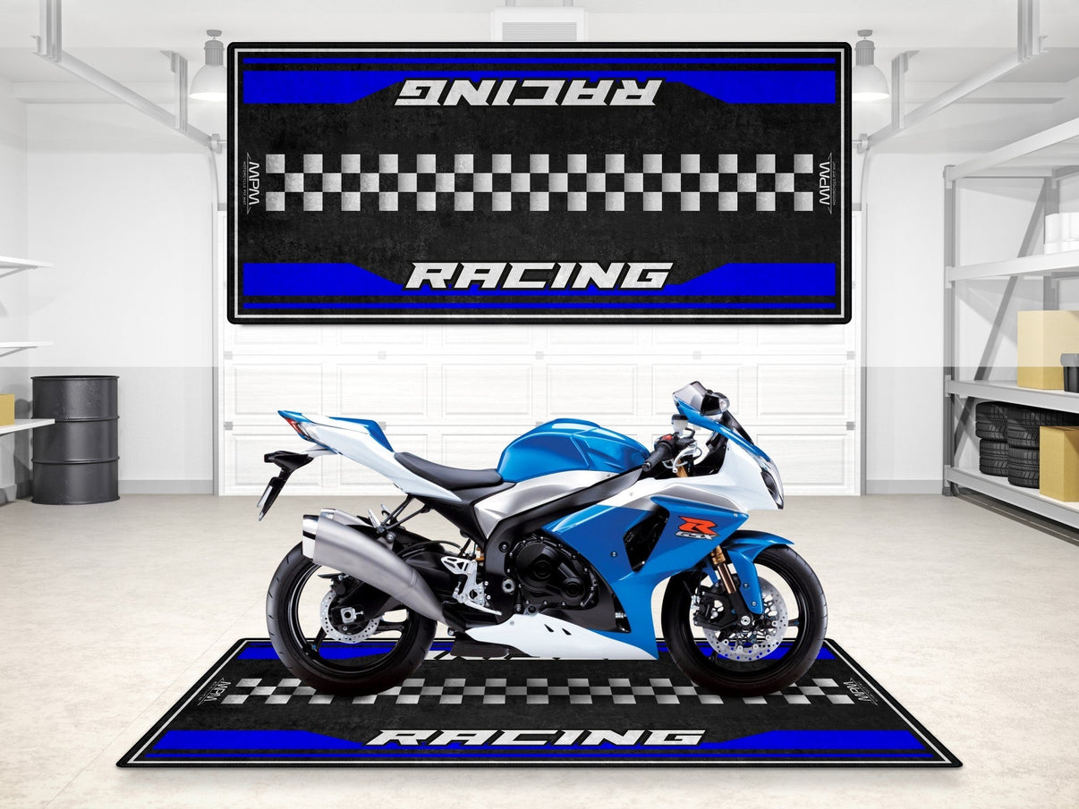 Designed Pit Mat for Suzuki Motorsport Motorcycle - MM7126 MPM Motorcycle Mat