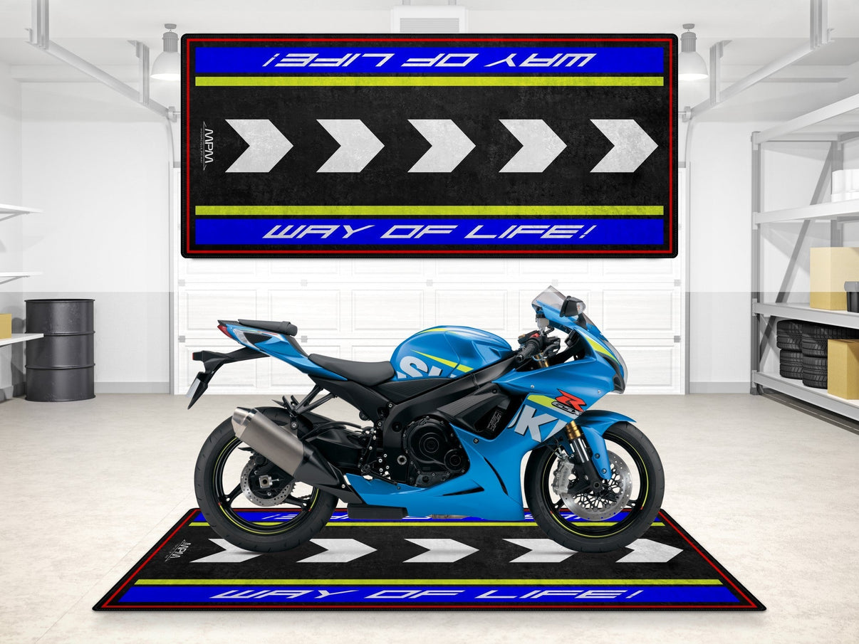 Designed Pit Mat for Suzuki Motorsport Motorcycle - MM7125 MPM Motorcycle Mat