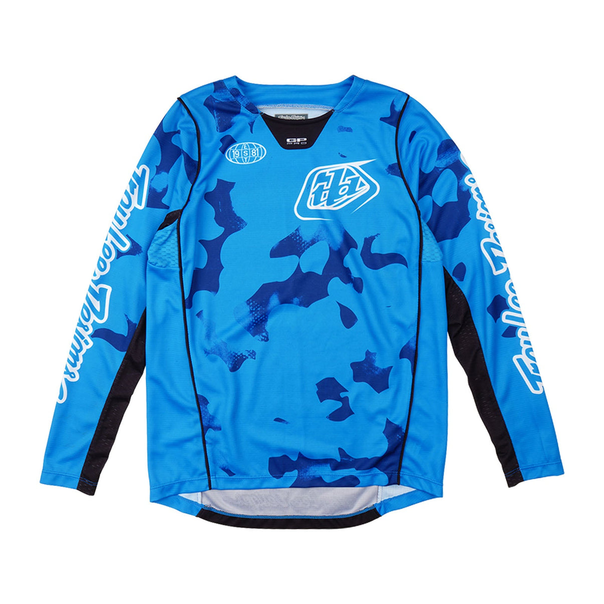Youth GP Pro Jersey Blotted BRIGHT BLUE image 1
