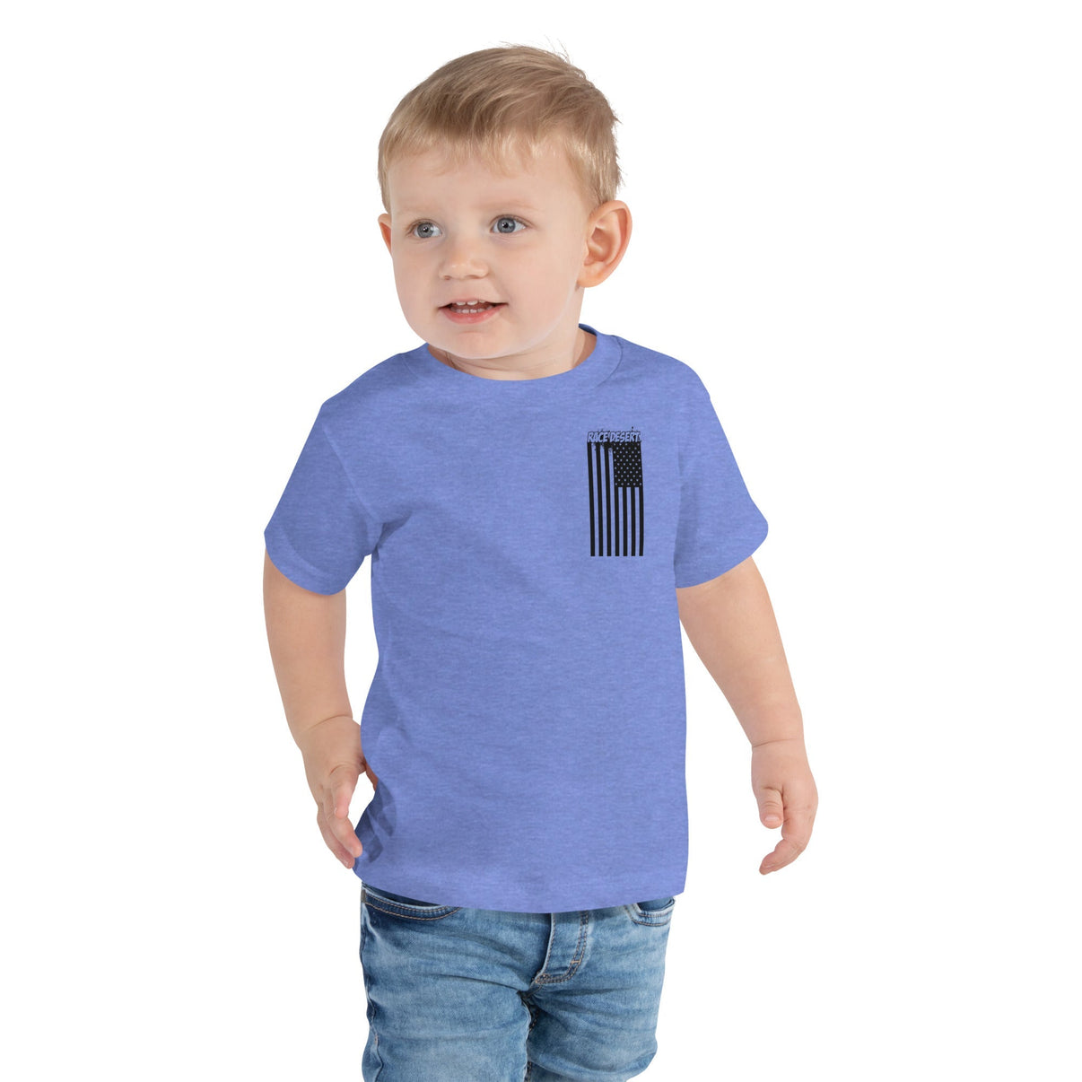 Toddler Desert Nation T-Shirt - Heather Blue Race Desert