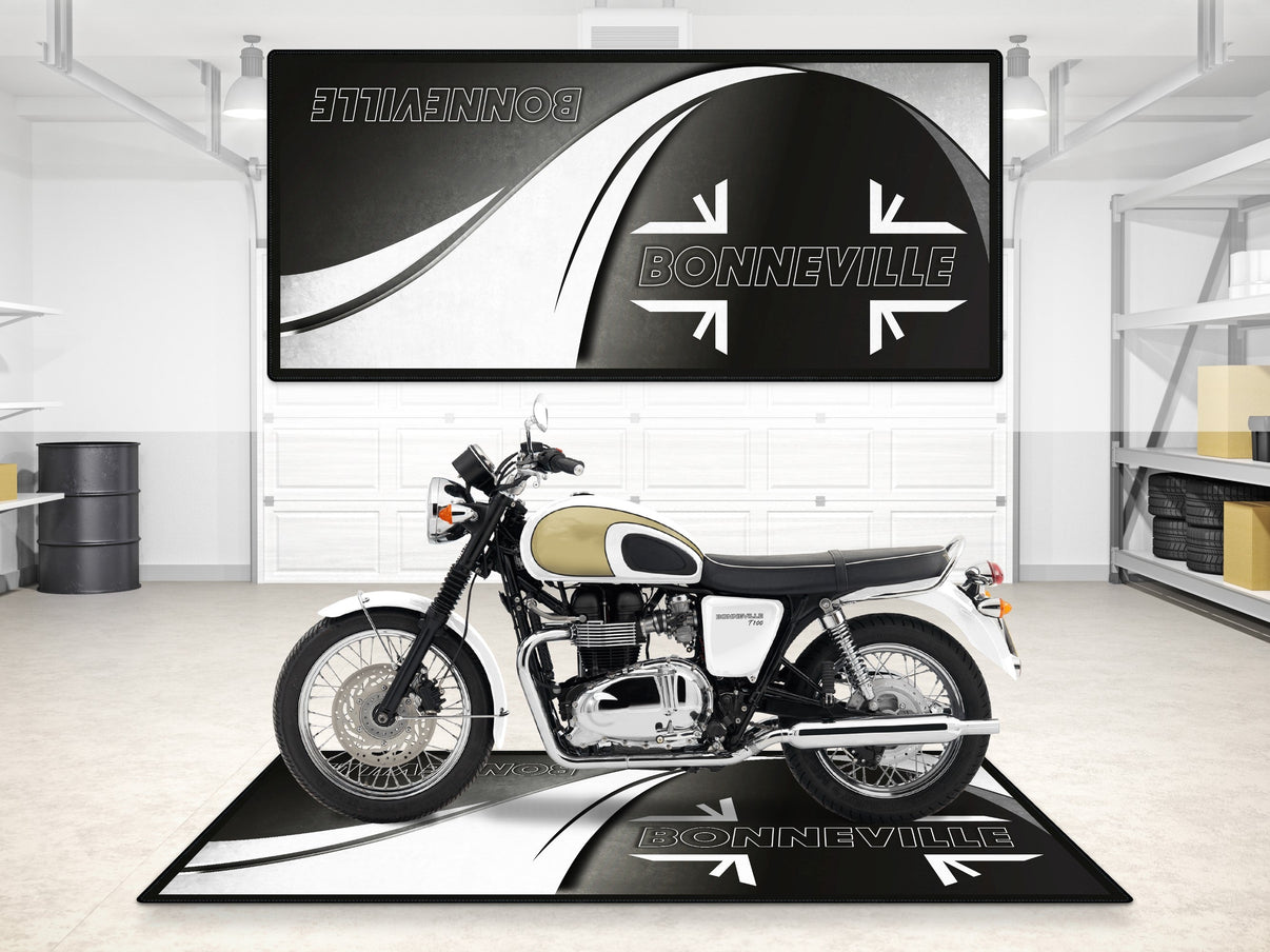 Designed Pit Mat for Bonneville Models Motorcycle - MM7198 MPM Motorcycle Mat